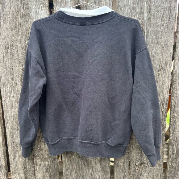 Vintage 80s Gopher Sport Ugly Christmas Print Collared Granny Sweatshirt - Picture 3 of 5